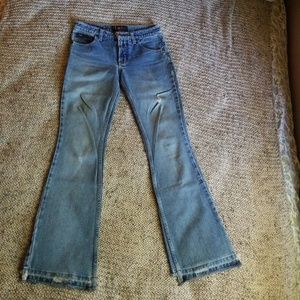 Genuine distressed low rise jeans